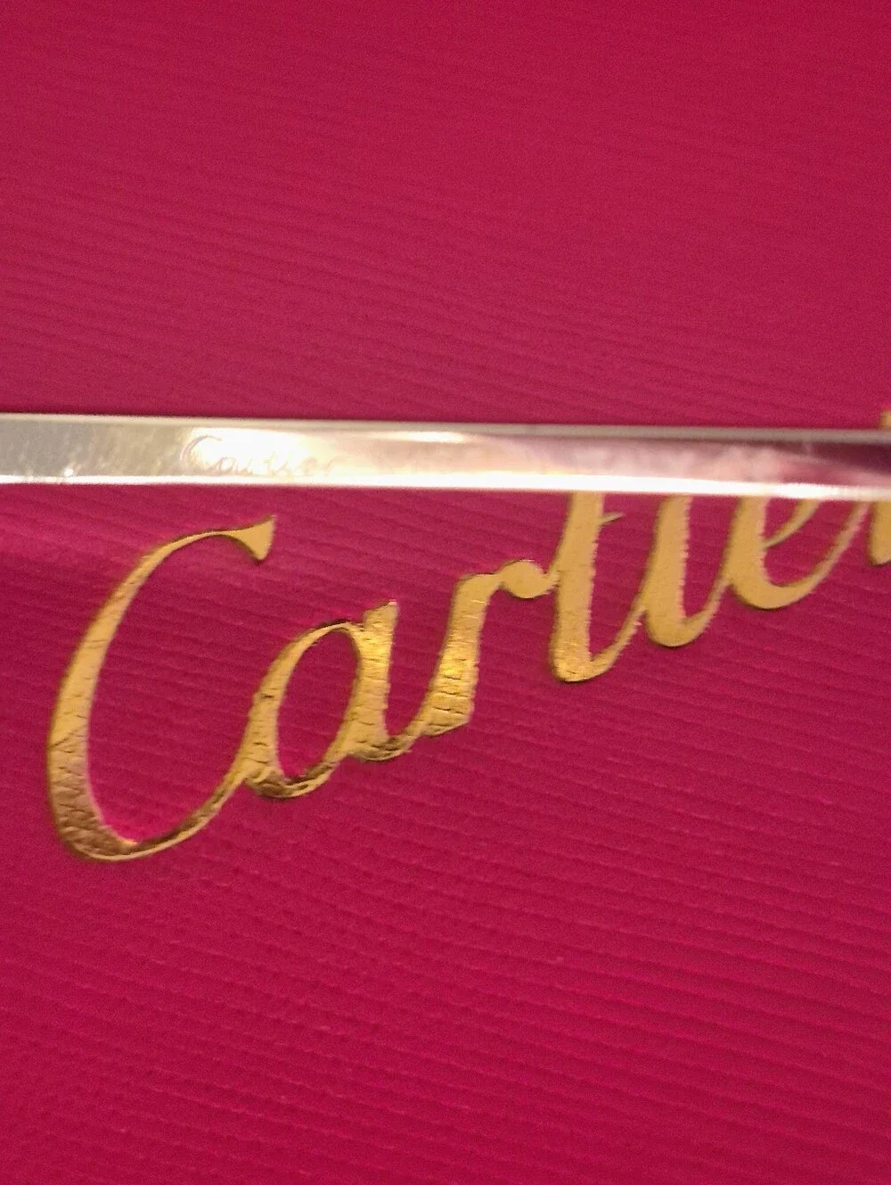 Cartier Rimless Sunglasses with Blue Gradient Lenses